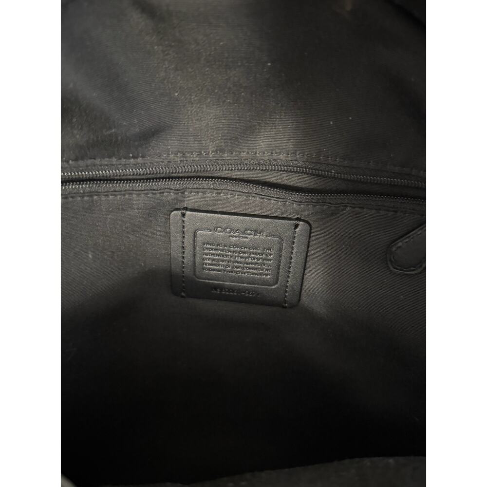 Coach Brown Black Signature Backpack Black Leather Trim Gold Hardware - Picture 5 of 5